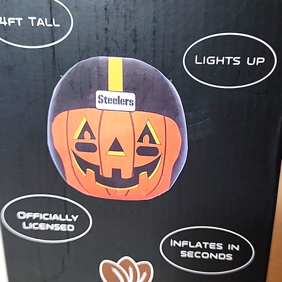 NFL Steelers Inflatable Jack-O- Helmet  New in Box - Picture 2 of 8